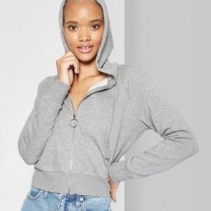 Cropped zip up